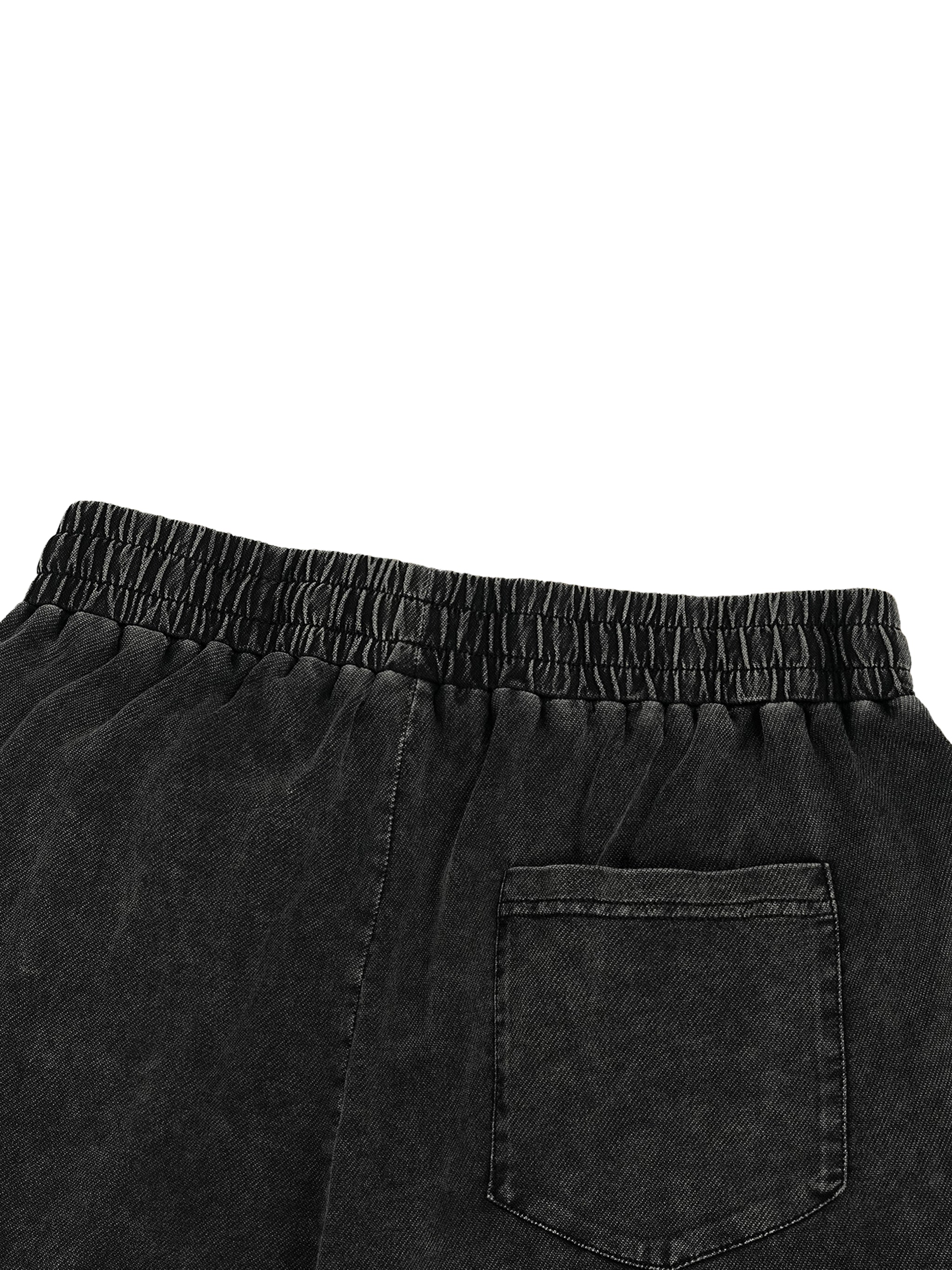 Snow Wash Drawstring Cotton Pants