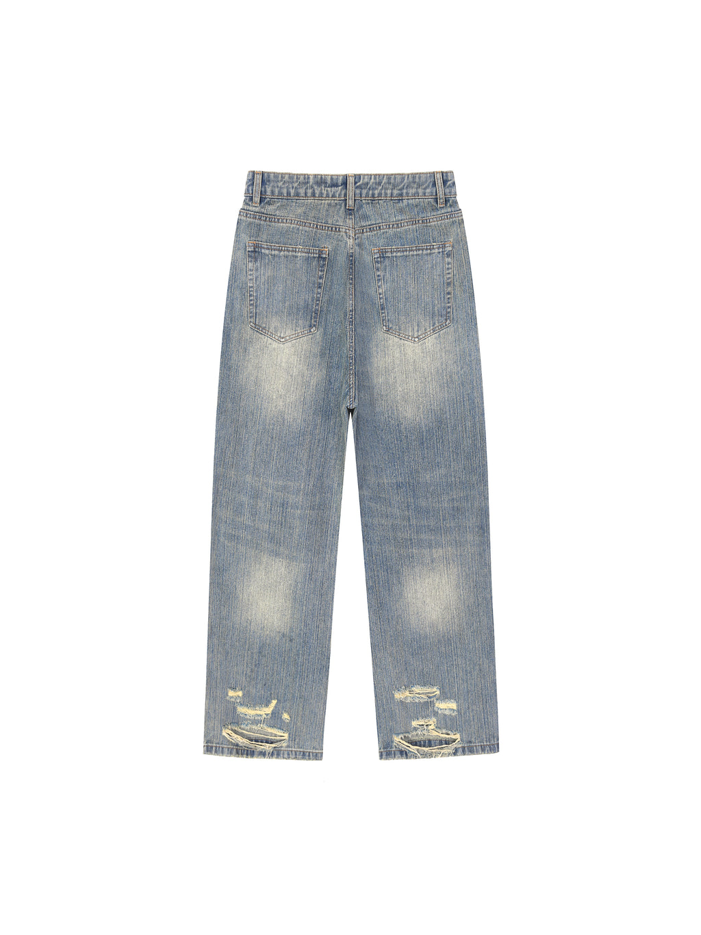 Vintage Wash Distressed Denim Jeans